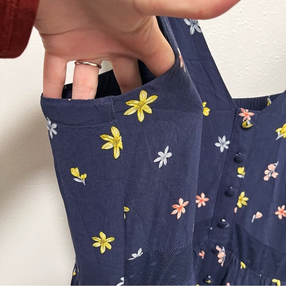 TORRID Challis Button Front Floral Navy Maxi Dress Size 1X - Picture 8 of 10